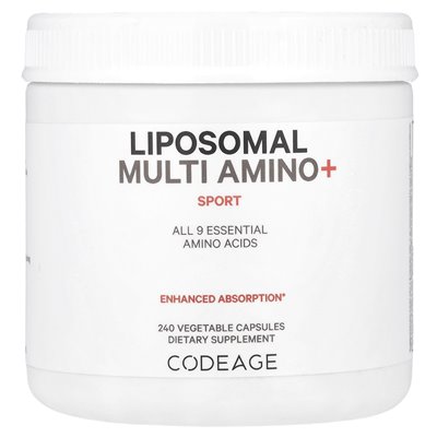 Codeage, liposomalne multi amino+, sport, 240 kapsułek warzywnych