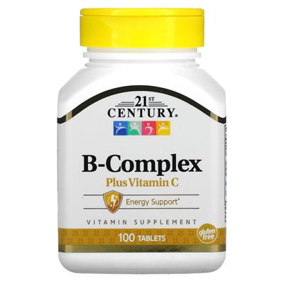 21st Century, B-Komplex plus Vitamin C, 100 Tabletten