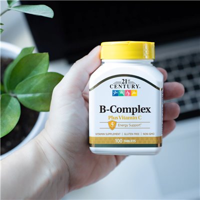 21st Century, B-Komplex plus Vitamin C, 100 Tabletten