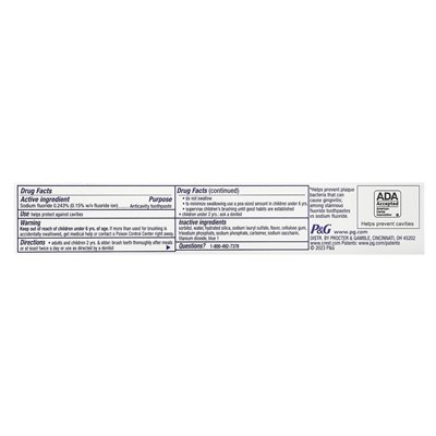 Grzebień, a także ochrona wnęki, pasta do zębów fluoru, zwykłe, 2,4 uncji (68 g)