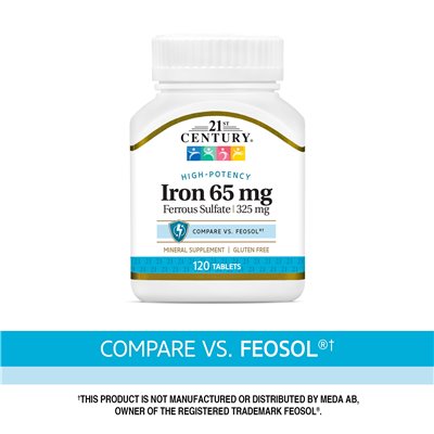 21st Century, Eisen, 65 mg, 120 Tabletten
