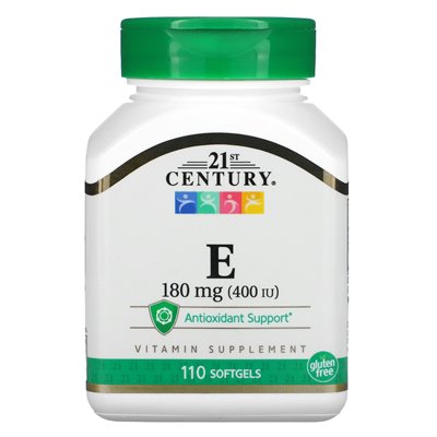 21st Century, Vitamin E, 180 mg (400 IE), 110 Kapseln