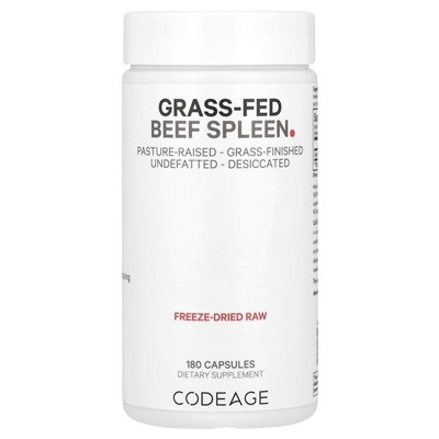 Codeage, Grass-Fed Beef Spleen, 500mg, 180 Capsules