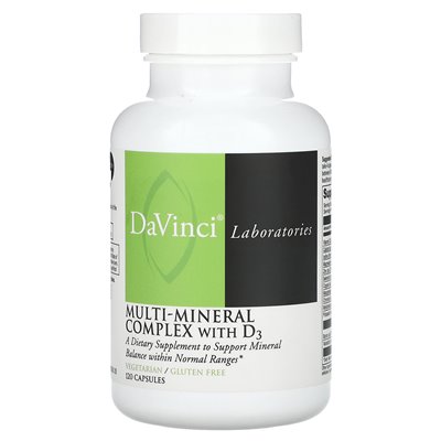 DaVinci Laboratories of Vermont, Multi-Mineral Complex with D3, 120 Capsules DaVinci Laboratories of Vermont, Multi-Mineral Complex with D3, 120 Capsules