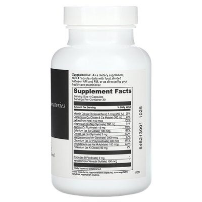 DaVinci Laboratories of Vermont, Multi-Mineral Complex with D3, 120 Capsules DaVinci Laboratories of Vermont, Multi-Mineral Complex with D3, 120 Capsules