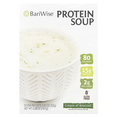 Bariwise, Proteinsuppe, Brokkolicreme, 7 Päckchen, 0,81 oz (23 g)