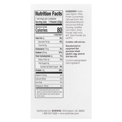 Bariwise, Proteinsuppe, Brokkolicreme, 7 Päckchen, 0,81 oz (23 g)