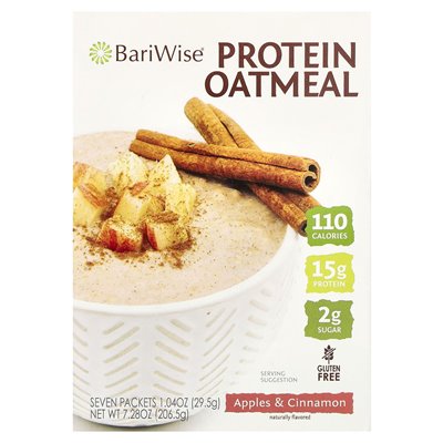 Bariwise, Oat Protein, Apple & Cinnamon, 7 Packets, 1.04 oz (29.5 g)