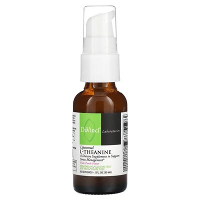 DaVinci Laboratories of Vermont, Liposomal L-Thanine, Fruit Punch, 1 Fl Oz (30 ml)