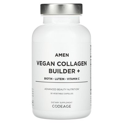 Codeage, Amen, Vegan Collagen Builder+, 30 Veggie Capsules