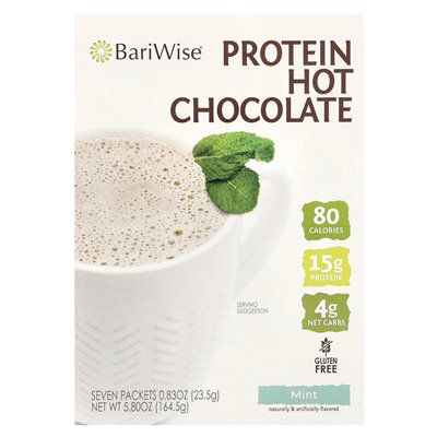 Bariwise, gorąca czekolada białka, mięta, 7 pakietów, 0,83 uncji (23,5 g)