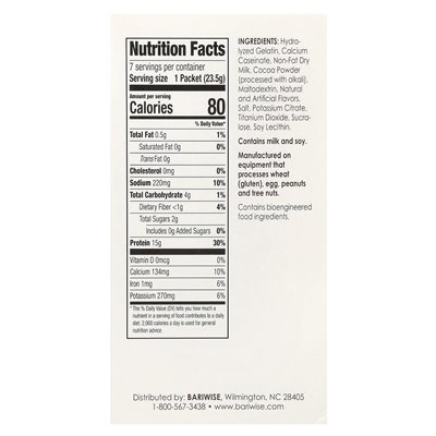 Bariwise, gorąca czekolada białka, mięta, 7 pakietów, 0,83 uncji (23,5 g)