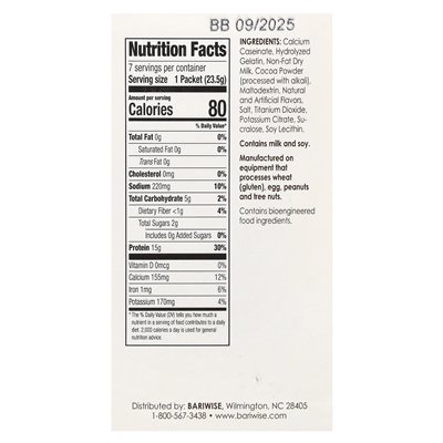 Bariwise, Protein Hot Chocolate, Amaretto, 7 Packets, 0.83 oz (23.5 g)
