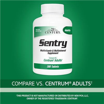 21st Century, Sentry, Adults Multiwitamin i Supplement Multimineral, 300 tabletek