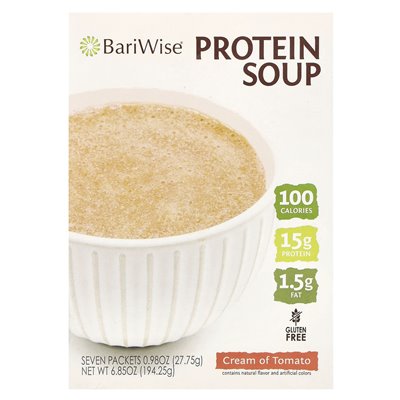 Bariwise, zupa proteinowa, krem ​​pomidora, 7 opakowań, 0,98 uncji (27,75 g)