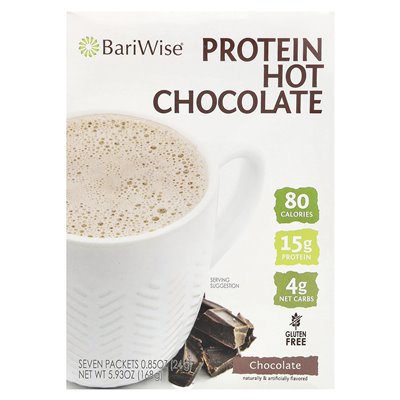 Bariwise, Protein Hot Chocolate, Chocolate, 7 Packs, 0.85 oz (24 g)