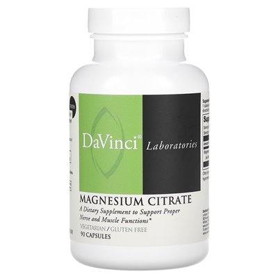 DaVinci Laboratories of Vermont, magnez cytrynian, 90 kapsułek