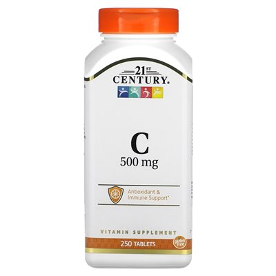 21st Century, Vitamin C, 500 mg, 250 tablets