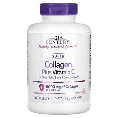 21st Century, Super Collagen Plus Vitamin C, 180 Tabletten