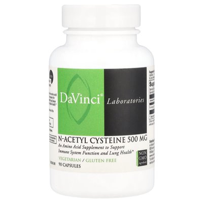 DaVinci Laboratories of Vermont, N-acetylu cysteina, 500 mg, 90 kapsułek DaVinci Laboratories of Vermont, N-acetylu cysteina, 500 mg, 90 kapsułek
