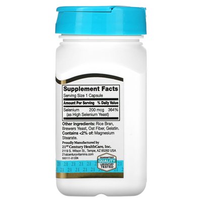 21st Century, Selen, 200 mcg, 60 Kapseln
