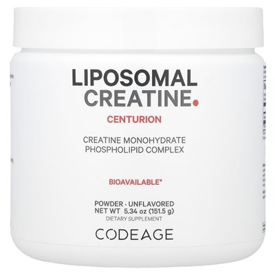 Codeage, Liposomal, Creatine Monohydrate Powder, Unflavored, 5.29 oz (150 g) Codeage, Liposomal, Creatine Monohydrate Powder, Unflavored, 5.29 oz (150 g)