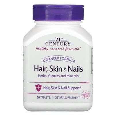 21st Century, Advanced Formula Hair, Skin & Nails, 50 Tabletten 21st Century, Advanced Formula Hair, Skin & Nails, 50 Tabletten