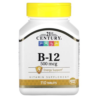 21st Century, B-12, 500 mcg, 110 tablets