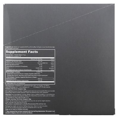 Codeage, Multi-Kollagen-Peptide, Platin, unlegiert, 30 Packungen, 0,38 oz (11 g)