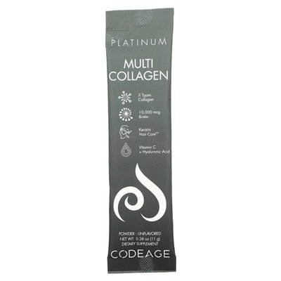 Codeage, Multi Collagen Peptides, Platinum, Unalloyed, 30 Packs, 0.38 oz (11 g)