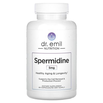 Dr Emil Nutrition, Spermidin, 5 mg, 60 Kapseln (2,5 mg pro Kapsel)