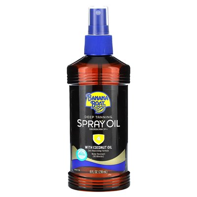Łódź bananowa, głęboki olej z sprayu z olejem kokosowym, SPF 4, 8 Fl Oz (236 ml)
