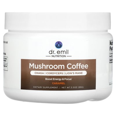 Dr Emil Nutrition, grzybowa kawa, karmel, 3,5 uncji (99 g) Dr Emil Nutrition, grzybowa kawa, karmel, 3,5 uncji (99 g)