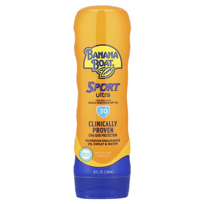 Banana Boat, Sport Ultra, Kremy z filtrem przeciwsłonecznym, SPF 30, 8 uncji (236 ml) Banana Boat, Sport Ultra, Kremy z filtrem przeciwsłonecznym, SPF 30, 8 uncji (236 ml)