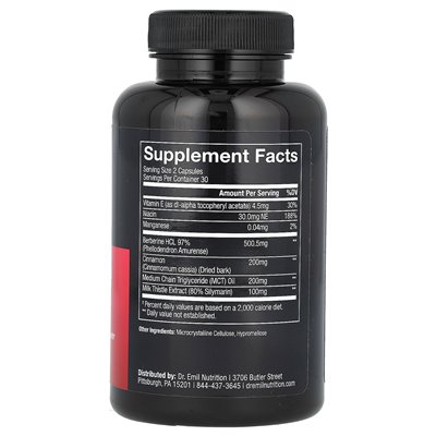 Dr. Emil Nutrition, Berberine Plus, 60 capsules