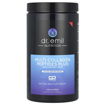 Dr Emil Nutrition, peptydy wielofunkcyjne plus kwas hialuronowy, niezmożony, 316,5 g