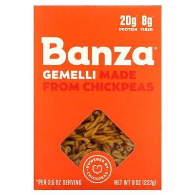 Banza, Gemelli made with chickpeas, 8 ounces (227 g)