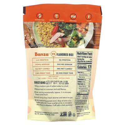 Banza, Kichererbsenreis, Knoblauch-Olivenöl, 7 Unzen (198 g)