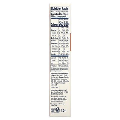 Banza, Mac & Cheese, Shells + White Cheddar, 5,5 uncji (156 g) Banza, Mac & Cheese, Shells + White Cheddar, 5,5 uncji (156 g)