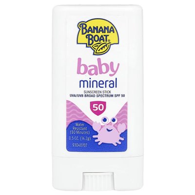 Banana Boat, Baby Mineral Suncreen Stick, SPF50, 0,5 uncji (14,2 g)