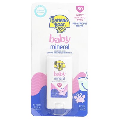 Banana Boat, Baby Mineral Suncreen Stick, SPF50, 0,5 uncji (14,2 g)