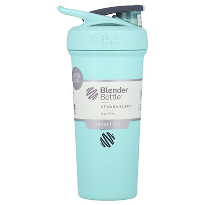 Butelka miksera, Strada Sleek ™, izolowana stal nierdzewna, Seafoam, 25 uncji (740 ml) Butelka miksera, Strada Sleek ™, izolowana stal nierdzewna, Seafoam, 25 uncji (740 ml)