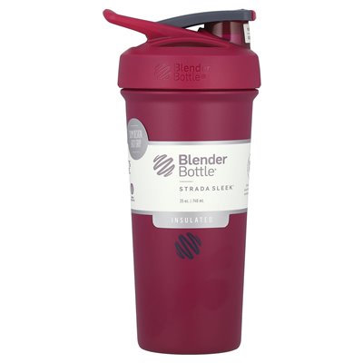 Butelka miksera, Strada Sleek ™, izolowana stal nierdzewna, malina, 25 uncji (740 ml) Butelka miksera, Strada Sleek ™, izolowana stal nierdzewna, malina, 25 uncji (740 ml)