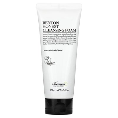 Benton, uczciwa pianka oczyszczająca, 5,29 uncji (150 g) Benton, uczciwa pianka oczyszczająca, 5,29 uncji (150 g)