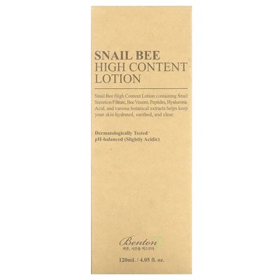 Benton, Snail Bee High Content Lotion, 4,05 Fl Oz (120 ml)