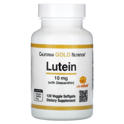 California Gold Nutrition, Lutein with Zeaxanthin, 10 mg, 120 Vegetarian Softgels