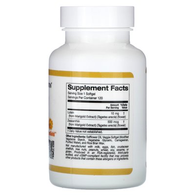 California Gold Nutrition, Lutein mit Zeaxanthin, 10 mg, 120 vegetarische Softgelkapseln