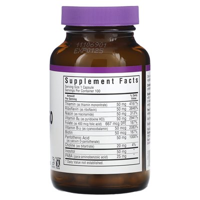 Bluebonnet Nutrition, B-Complex 50, 100 kapsułek warzywnych Bluebonnet Nutrition, B-Complex 50, 100 kapsułek warzywnych