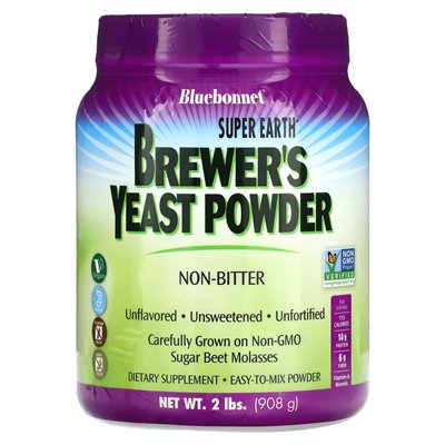 Bluebonnet Nutrition, Super Ziemia Drożdże Piwne w Proszku, Bez Smaku, 2 lb (908 g)
