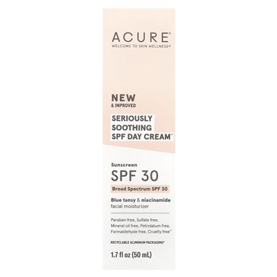 Acure, poważnie uspokajający SPF Day Cream ™, SPF 30, 1,7 fl oz (50 ml)